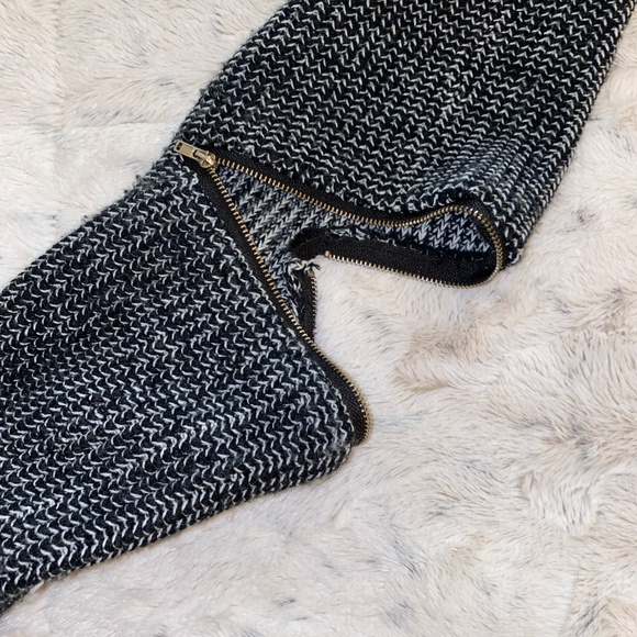 Rumor Oversized Gray Cowl Neck Sweater Zip Elbow Tunic Top Long Sleeve M - Picture 9 of 16